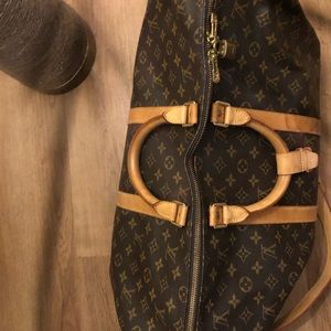 Louis Vuitton Keepall Duffle Monogram Canvas and Calfskin Weekend/Travel Bag